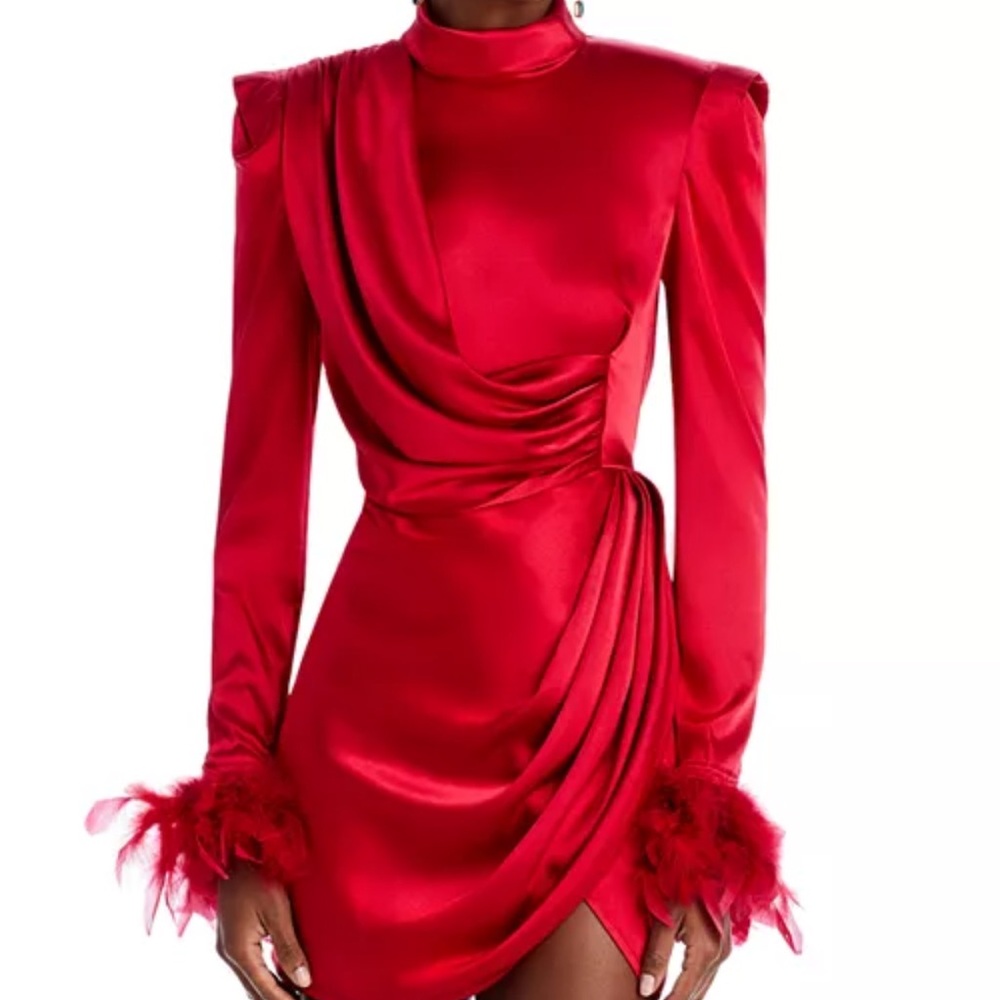 Nadine silk red mini dress - Picture 2 of 6
